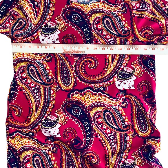 Lands' End girls magenta paisley knit A-line dress size 16 - Picture 3 of 8